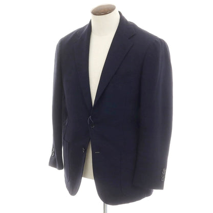 [Used] RING JACKET Wool Check Tailored Jacket Navy [50] [Condition Rank C] [Men&