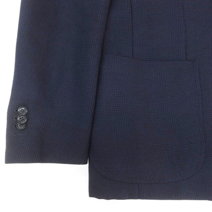 [Used] RING JACKET Wool Check Tailored Jacket Navy [50] [Condition Rank C] [Men&