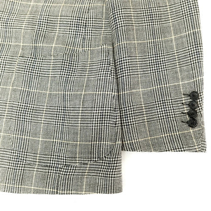 [Used] Brilla per il gusto Wool silk linen check tailored jacket Light beige x black [50] [Condition rank B] [Men&