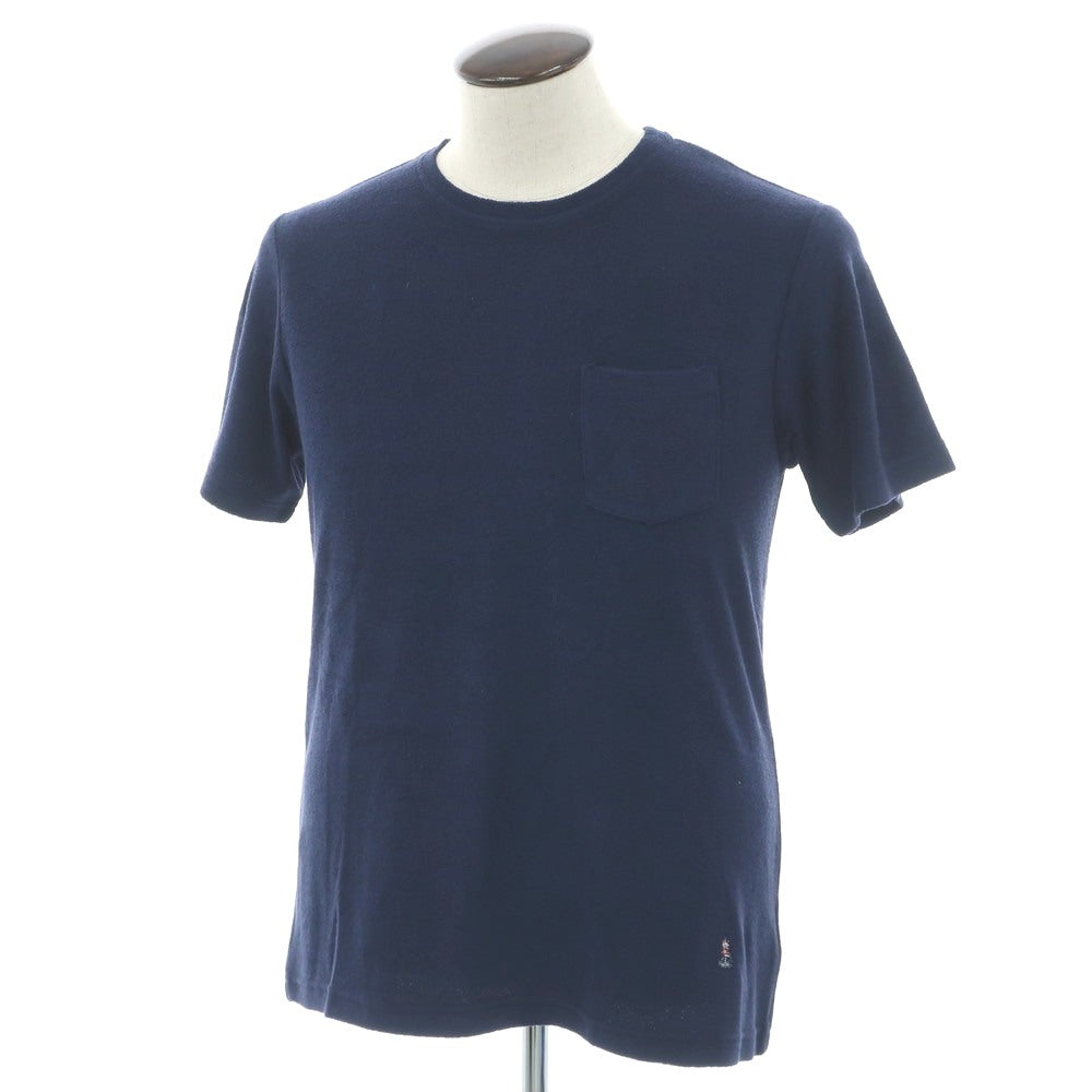 【中古】ギローバー GUY ROVER コットン パイル クルーネック ポケット 半袖Ｔシャツ ネイビー【 L 】【 状態ランクA 】【 メンズ 】