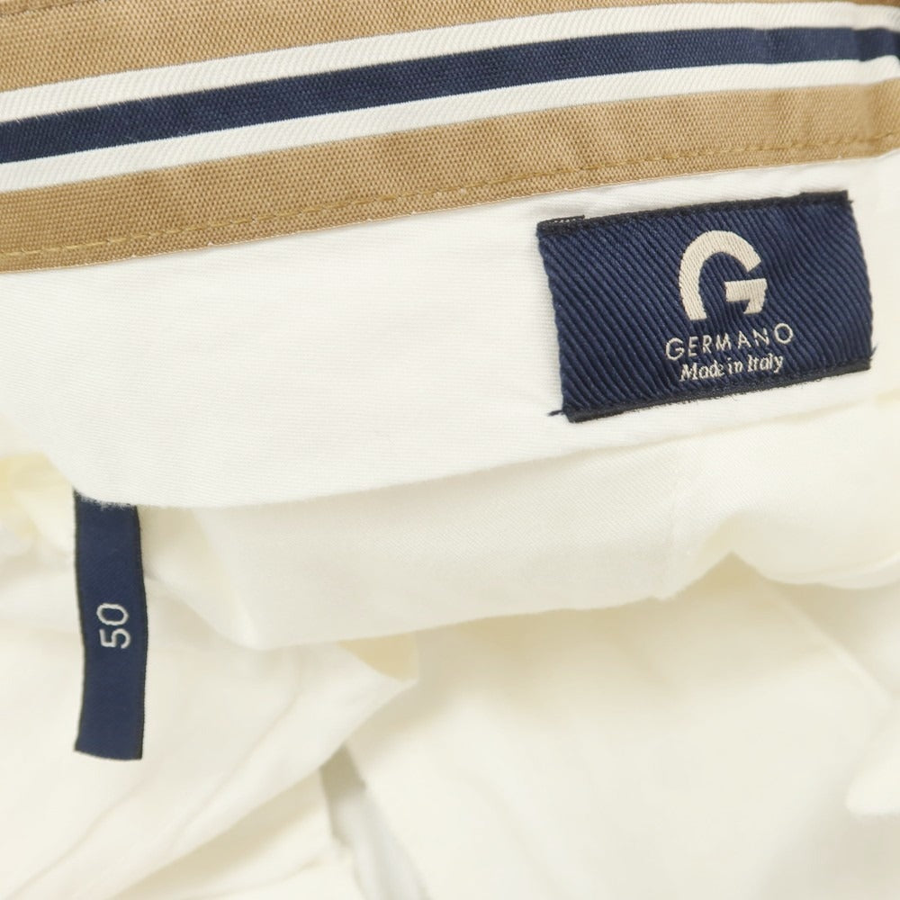 [Used] Germano GERMANO CITY Stretch Cotton Casual Slacks Pants White [50] [Condition Rank A] [Men&