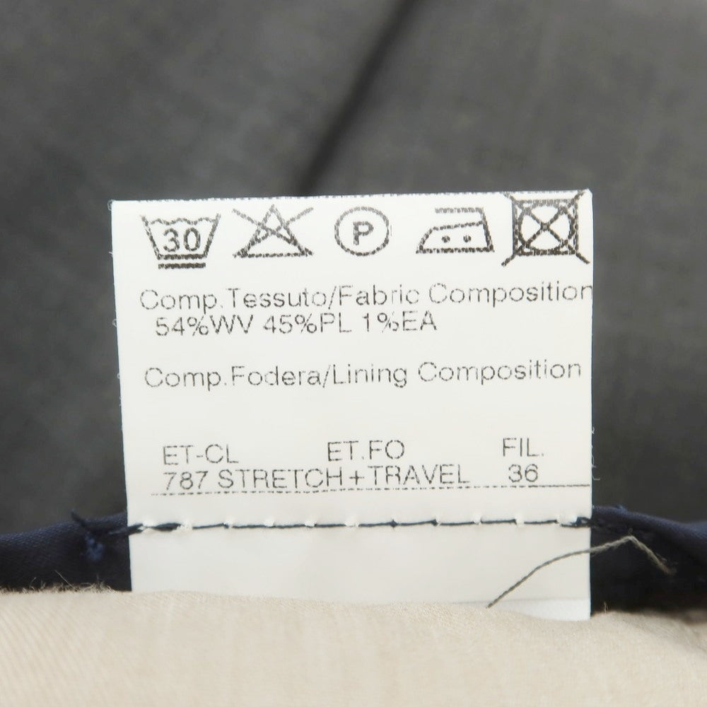 [Used] GERMANO TRAVEL Stretch Wool Polyester Easy Slacks Pants Dark Gray [50] [Condition Rank B] [Men&