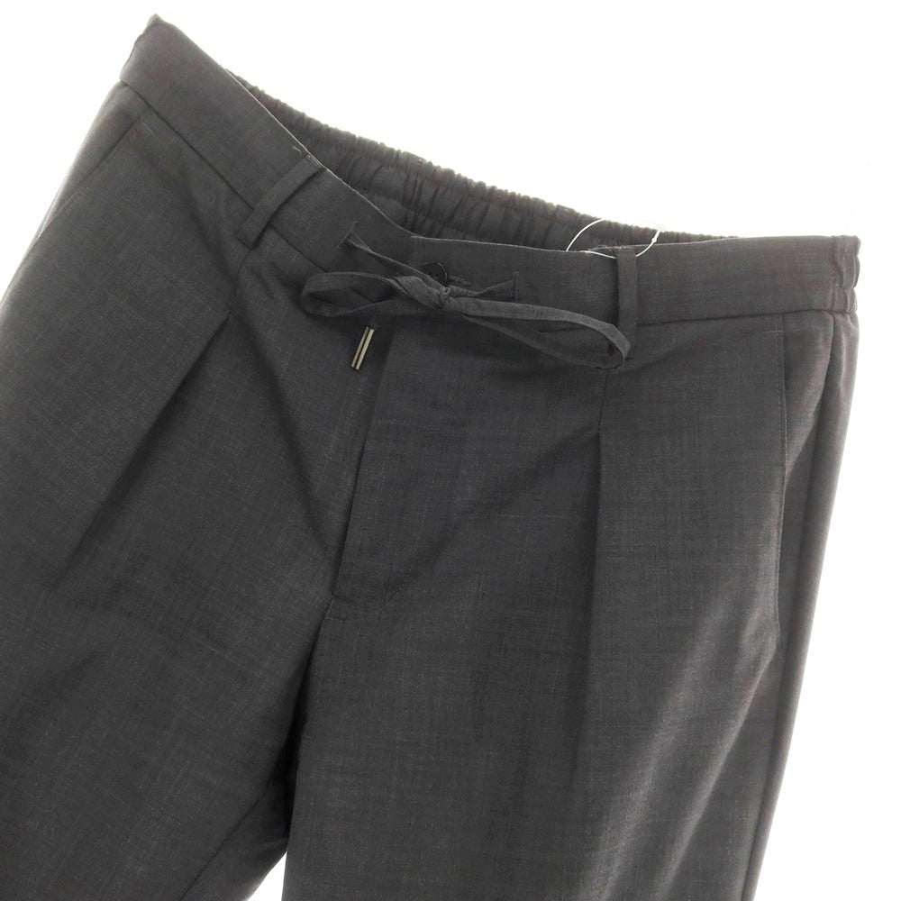 [Used] GERMANO TRAVEL Stretch Wool Polyester Easy Slacks Pants Dark Gray [50] [Condition Rank B] [Men&