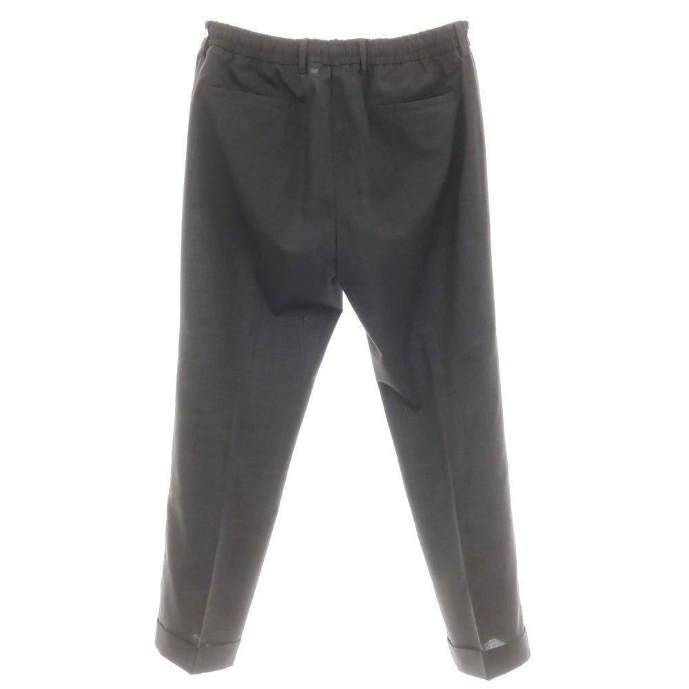 [Used] GERMANO TRAVEL Stretch Wool Polyester Easy Slacks Pants Dark Gray [50] [Condition Rank B] [Men&