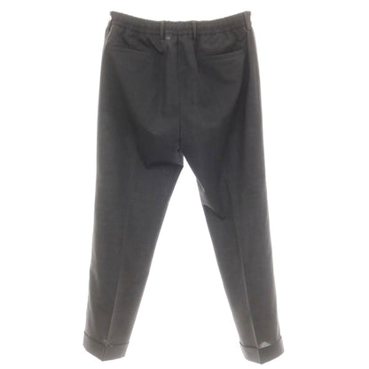 [Used] GERMANO TRAVEL Stretch Wool Polyester Easy Slacks Pants Dark Gray [50] [Condition Rank B] [Men&