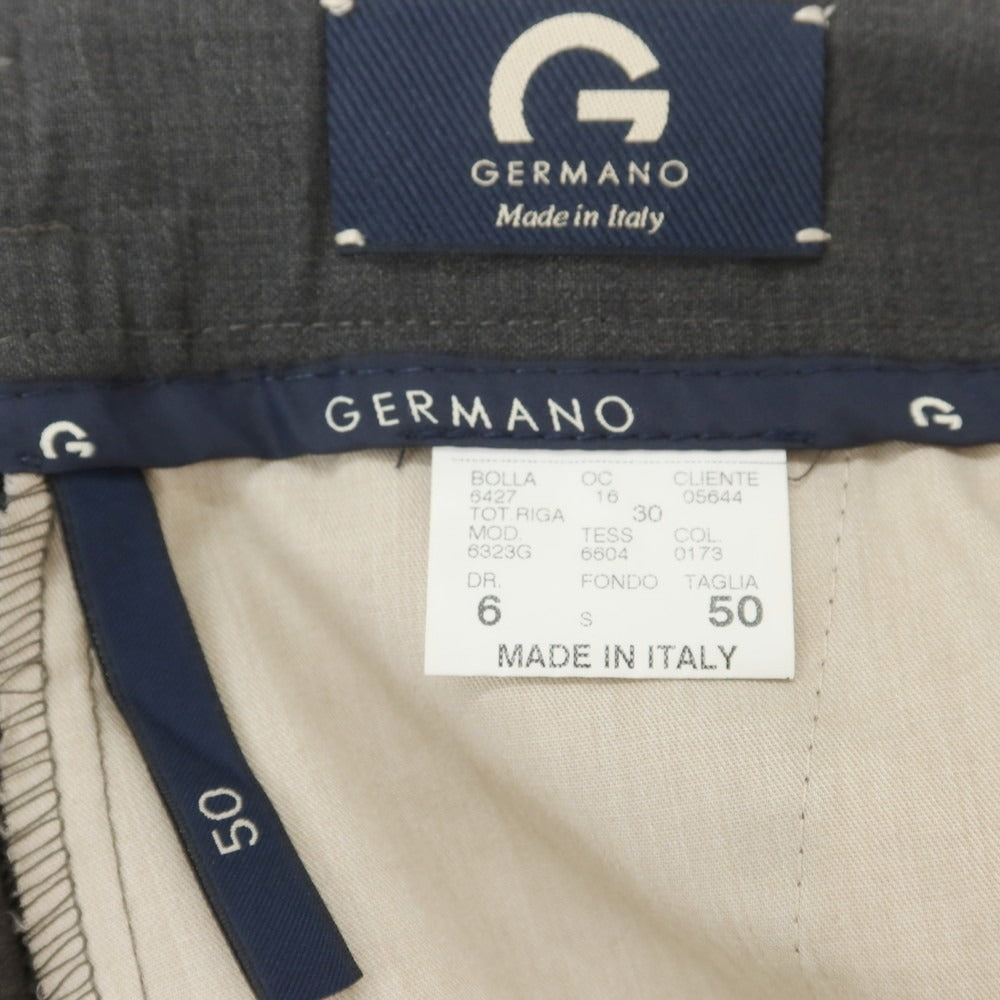 [Used] GERMANO TRAVEL Stretch Wool Polyester Easy Slacks Pants Dark Gray [50] [Condition Rank B] [Men&