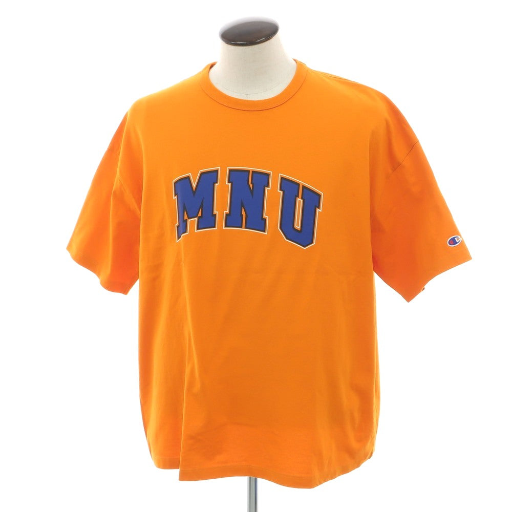 【中古】チャンピオン Champion × BEAMS by MIN-NANO  コットン クルーネック 半袖Ｔシャツ オレンジ【 L 】【 状態ランクB 】【 メンズ 】