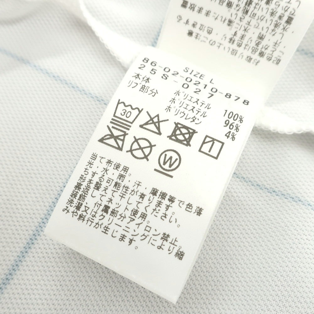【中古】セットイン Setinn 2025年春夏 ポリエステル チェック 半袖ポロシャツ ホワイト【サイズL】【 状態ランクA 】【 メンズ 】[EPD]