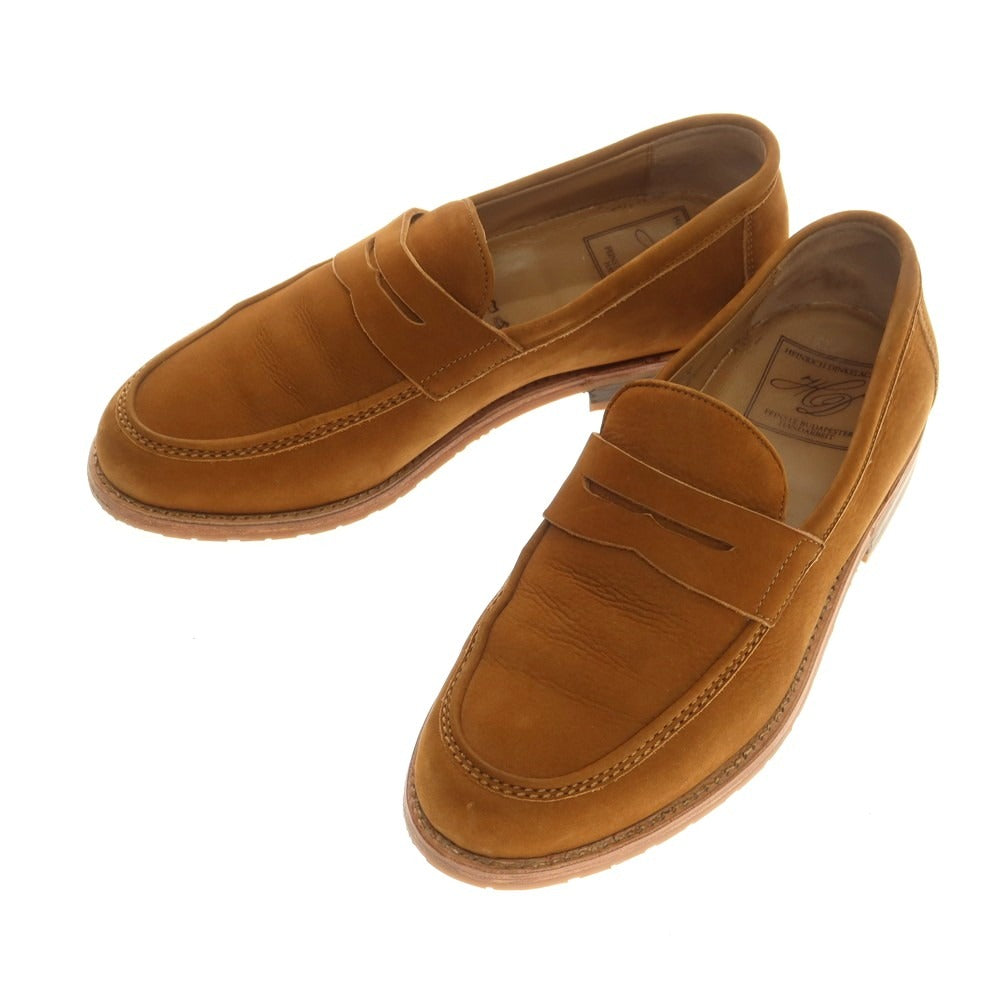 【中古】ハインリッヒディンケラッカー HEINRICH DINKELACKER Wien ヌバック コインローファー ブラウン【 7 】【 状態ランクB 】【 メンズ 】