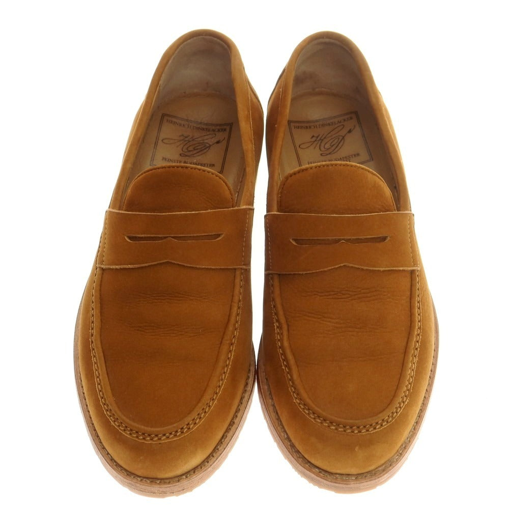 【中古】ハインリッヒディンケラッカー HEINRICH DINKELACKER Wien ヌバック コインローファー ブラウン【 7 】【 状態ランクB 】【 メンズ 】