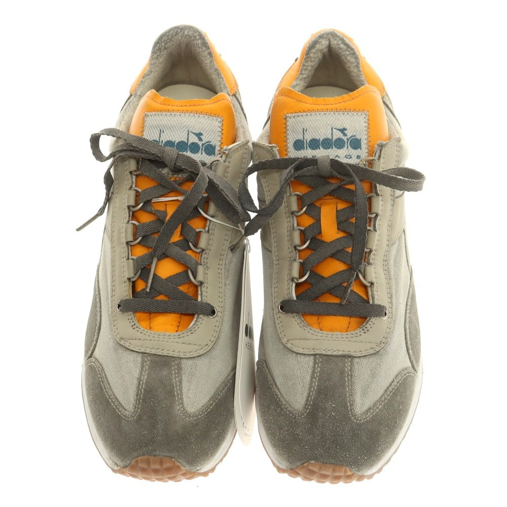 【中古】【未使用】ディアドラ Diadora EQUIPE DIRTY STONE WASH USED加工 スニーカー グレー【 27 】【 状態ランクS 】【 メンズ 】
