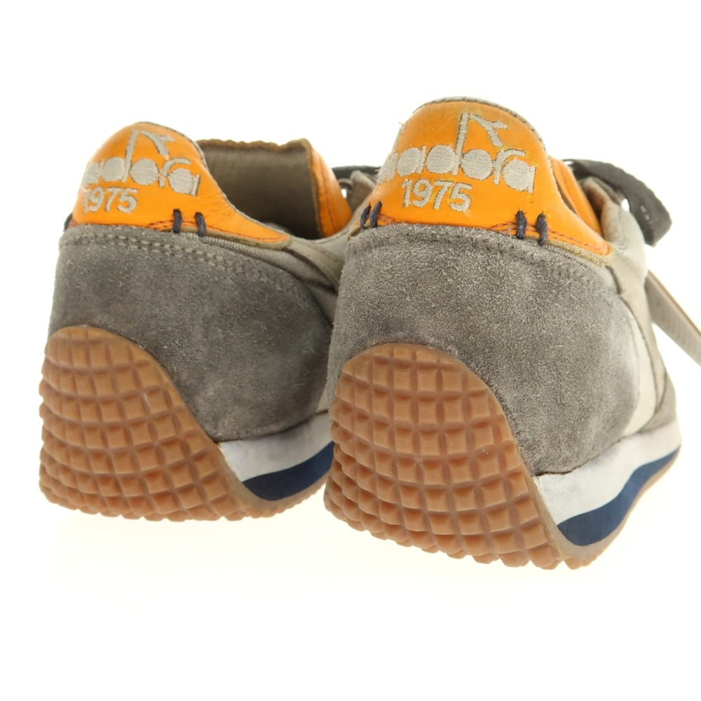 【中古】【未使用】ディアドラ Diadora EQUIPE DIRTY STONE WASH USED加工 スニーカー グレー【 27 】【 状態ランクS 】【 メンズ 】