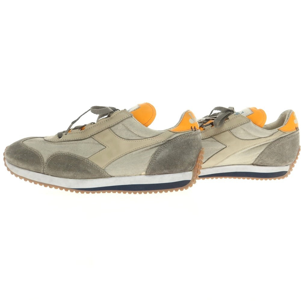 【中古】【未使用】ディアドラ Diadora EQUIPE DIRTY STONE WASH USED加工 スニーカー グレー【 27 】【 状態ランクS 】【 メンズ 】