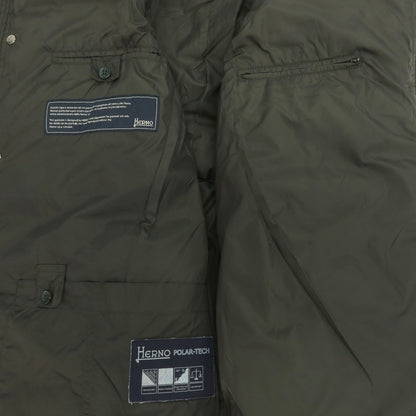 【中古】ヘルノ Herno ナイロン ダウンコート ダークオリーブ【 52 】【 状態ランクC 】【 メンズ 】