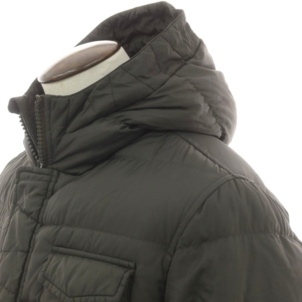 【中古】ヘルノ Herno ナイロン ダウンコート ダークオリーブ【 52 】【 状態ランクC 】【 メンズ 】