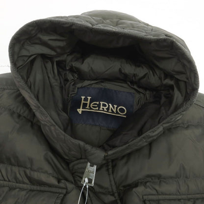 【中古】ヘルノ Herno ナイロン ダウンコート ダークオリーブ【 52 】【 状態ランクC 】【 メンズ 】