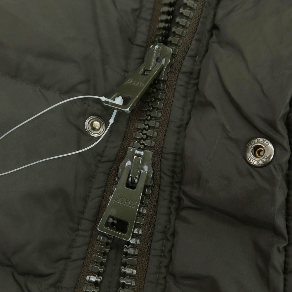 【中古】ヘルノ Herno ナイロン ダウンコート ダークオリーブ【 52 】【 状態ランクC 】【 メンズ 】