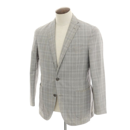 [Used] BOGLIOLI DOVER Cotton Check Casual Jacket Gray [50] [Condition Rank C] [Men&