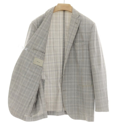 [Used] BOGLIOLI DOVER Cotton Check Casual Jacket Gray [50] [Condition Rank C] [Men&