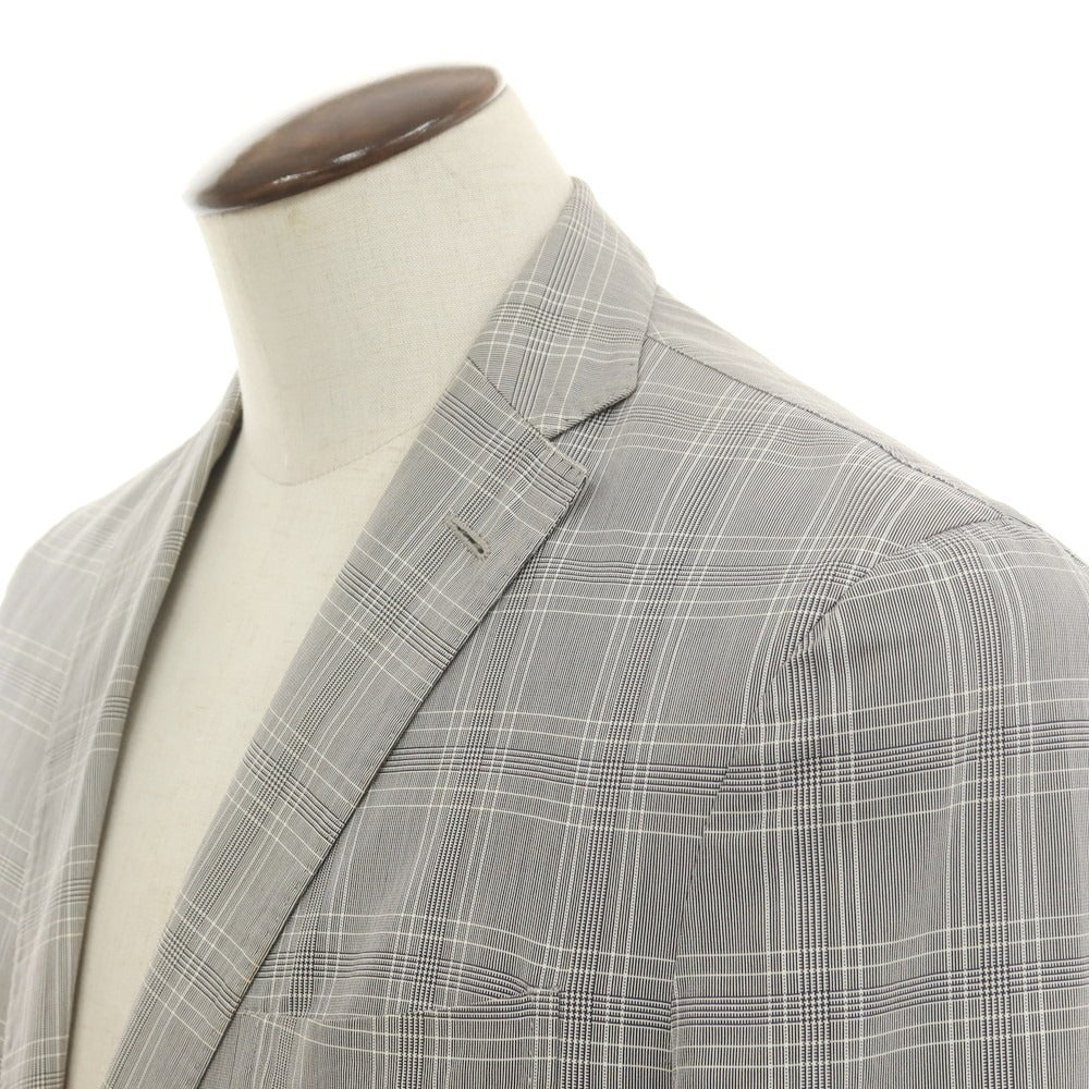 [Used] BOGLIOLI DOVER Cotton Check Casual Jacket Gray [50] [Condition Rank C] [Men&