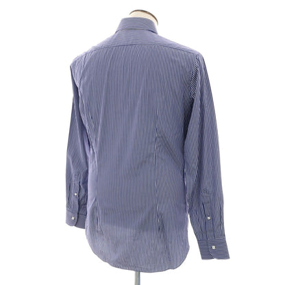 【中古】フライ FRAY コットン ストライプ レギュラーカラー ドレスシャツ ネイビー系xホワイト【 41 】【 状態ランクB 】【 メンズ 】