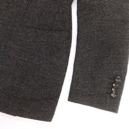 【中古】ラルディーニ LARDINI ウール テーラードジャケット グレーxブラウン【 42 】【 状態ランクB 】【 メンズ 】