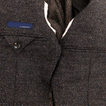 【中古】ラルディーニ LARDINI ウール テーラードジャケット グレーxブラウン【 42 】【 状態ランクB 】【 メンズ 】