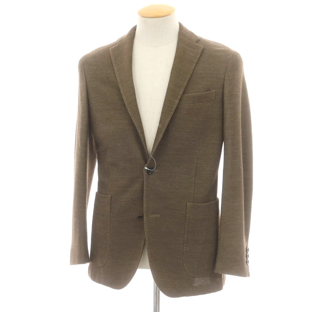 【中古】ボリオリ BOGLIOLI DOVER コットンウールジャージー テーラードジャケット オリーブブラウン【 44 】【 状態ランクB 】【 メンズ 】