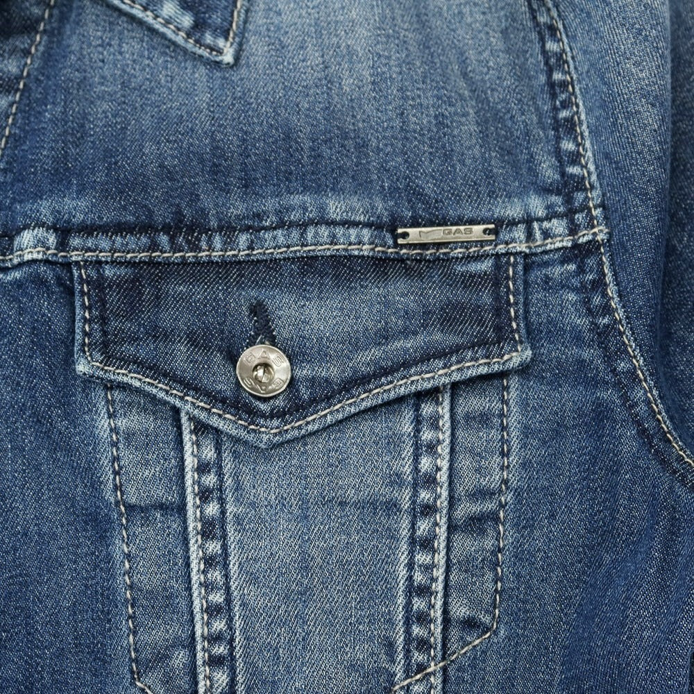 [Used] GAS Stretch Denim Jacket Navy [46] [Condition Rank B] [Men&