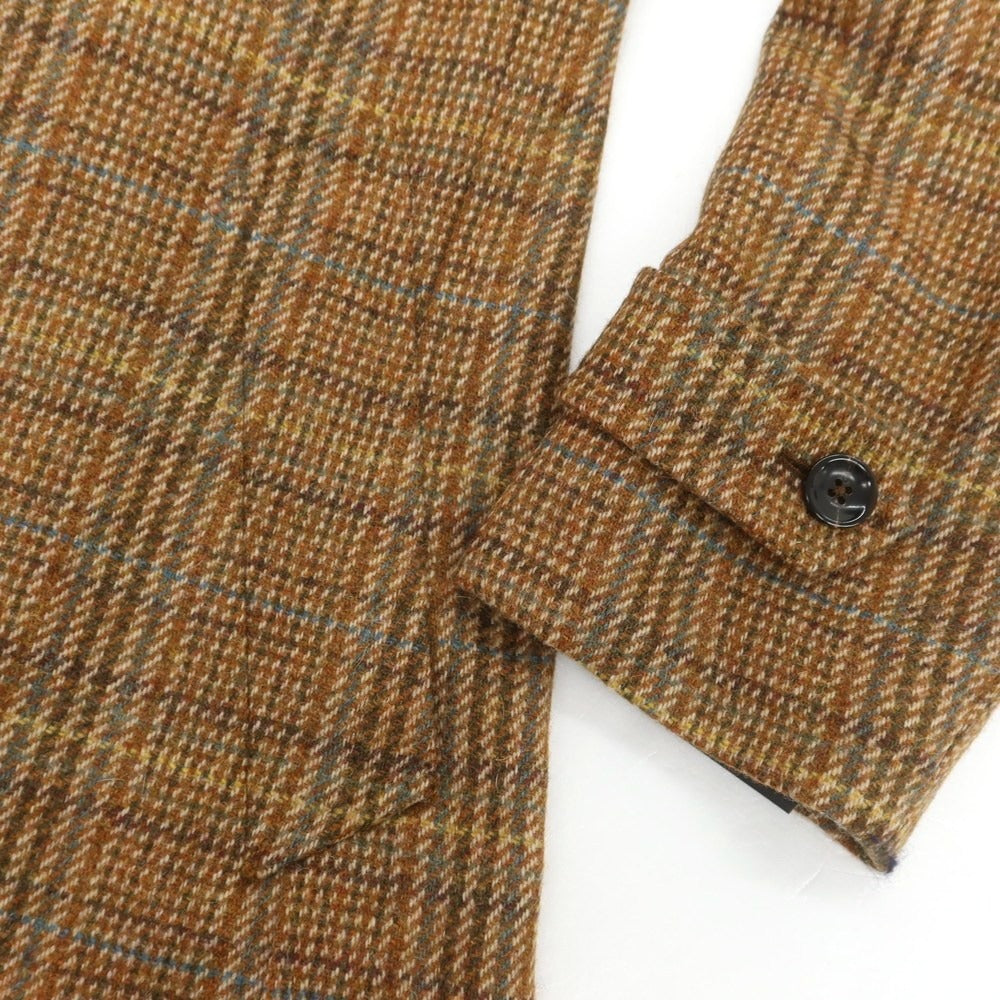 【新品】ジャン フランコ ボメザドリ Gian Franco Bommezzadri ライトツイードウール チェック トレンチコート ブラウン【 50 】【 状態ランクN 】【 メンズ 】