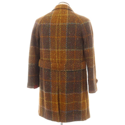 【新品】エルネスト ernesto GFB ツイードウール チェック チェスターフィールドコート ブラウン系【 50 Drop8 】【 状態ランクN 】【 メンズ 】