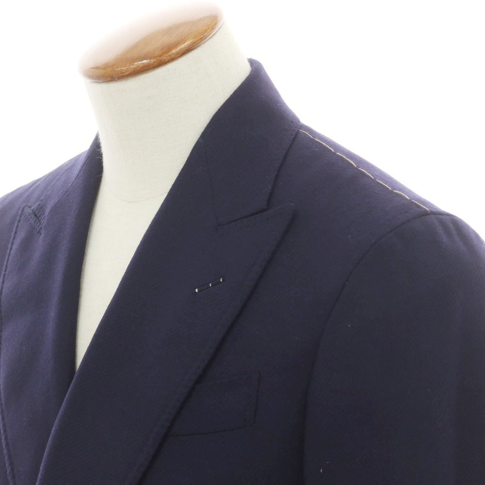 【新品】ジャン フランコ ボメザドリ Gian Franco Bommezzadri ウール ダブルテーラードジャケット ネイビー【 46 Drop6 】【 状態ランクN 】【 メンズ 】