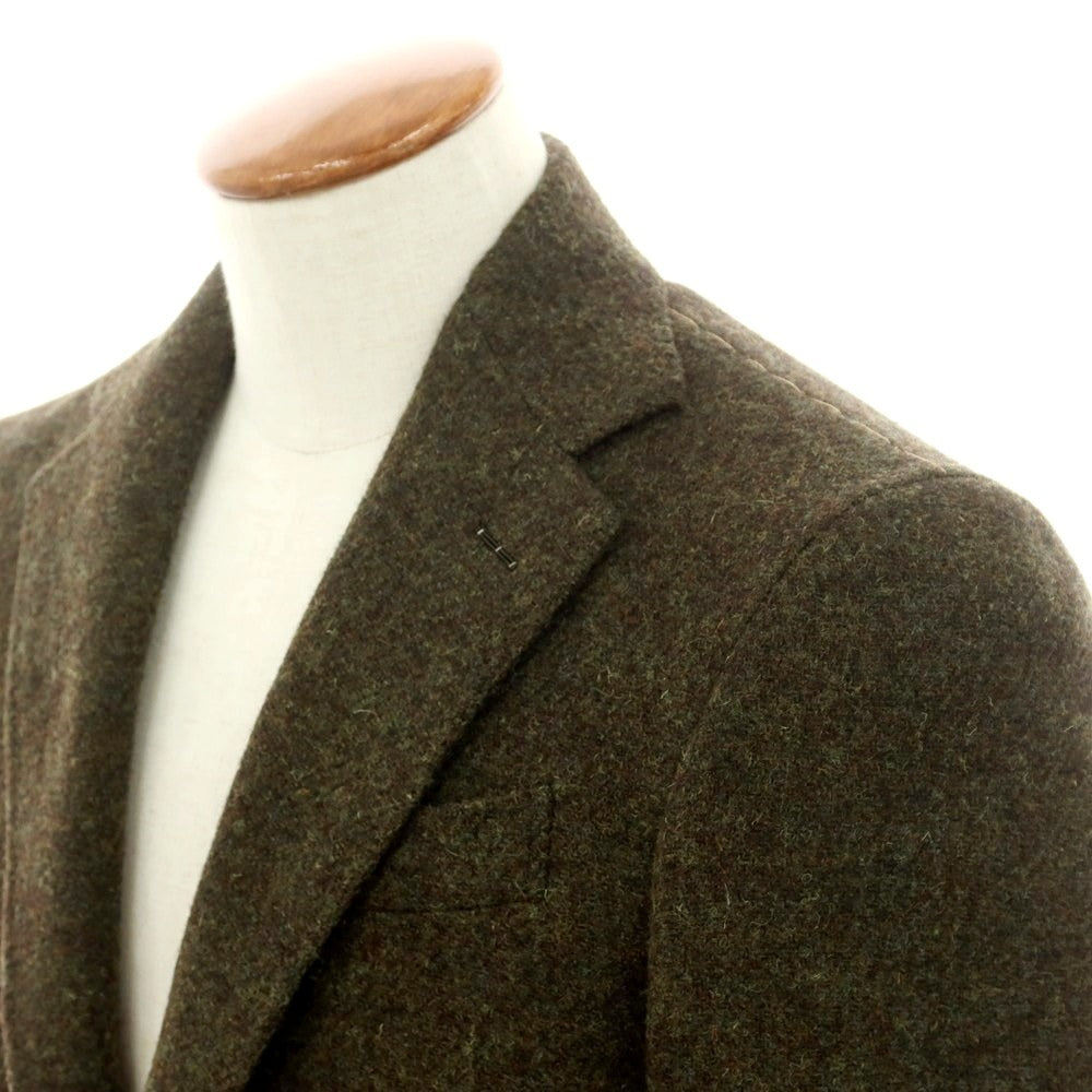 【新品アウトレット】ジャン フランコ ボメザドリ Gian Franco Bommezzadri ツイードウール テーラードジャケット オリーブ系【 46 Drop6 】【 状態ランクN 】【 メンズ 】