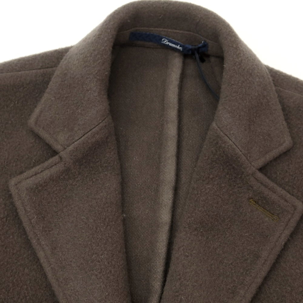 【新品】ドルモア DRUMOHR ウール チェスターフィールドコート トープ系【 48 】【 状態ランクN 】【 メンズ 】