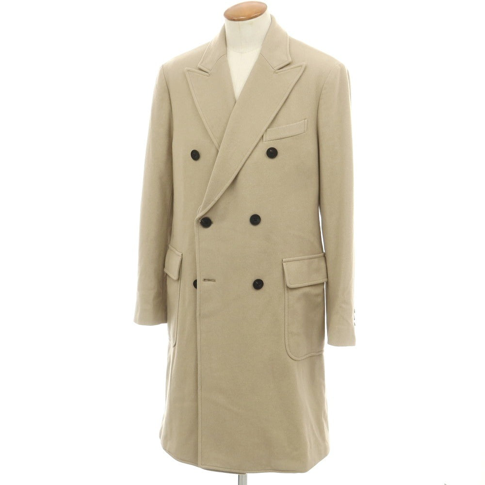 【新品】ドルモア DRUMOHR カシミヤ ダブルブレストコート ベージュ【 48 】【 状態ランクN 】【 メンズ 】