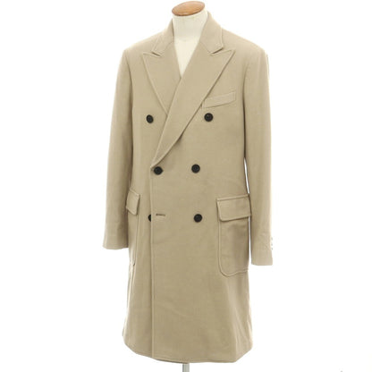 【新品】ドルモア DRUMOHR カシミヤ ダブルブレストコート ベージュ【 48 】【 状態ランクN 】【 メンズ 】