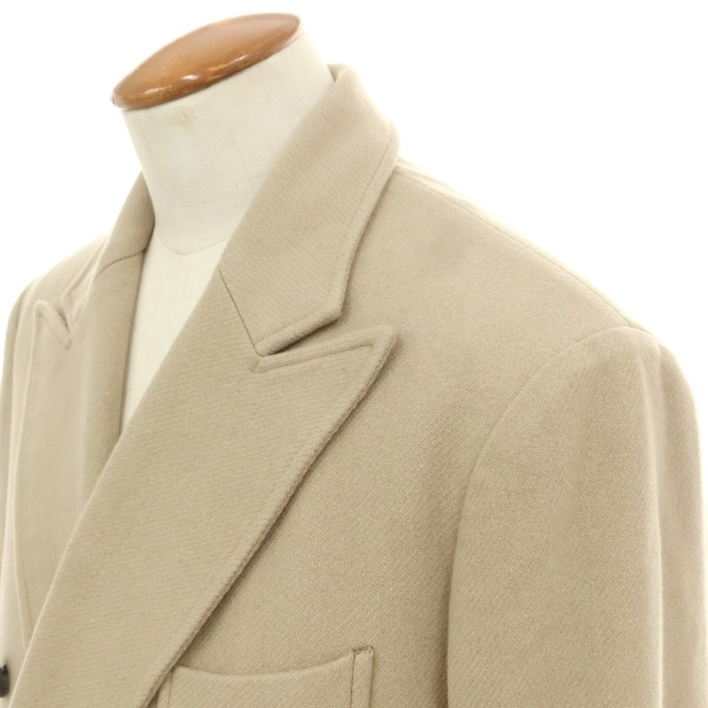 【新品】ドルモア DRUMOHR カシミヤ ダブルブレストコート ベージュ【 48 】【 状態ランクN 】【 メンズ 】