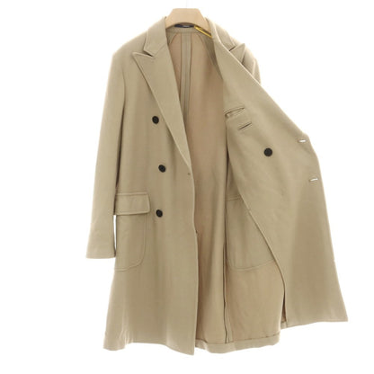 【新品】ドルモア DRUMOHR カシミヤ ダブルブレストコート ベージュ【 48 】【 状態ランクN 】【 メンズ 】