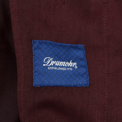 【新品】ドルモア DRUMOHR ウールナイロン ベルテッド ステンカラーコート ダークレッドパープル系【 48 】【 状態ランクN 】【 メンズ 】