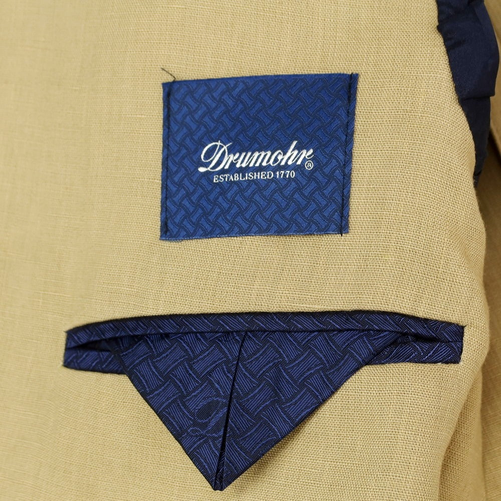 【新品】ドルモア DRUMOHR リネン ダブルジャケット ベージュ【 48 】【 状態ランクN 】【 メンズ 】