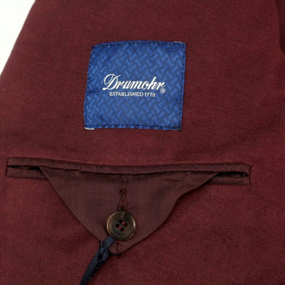 【新品】ドルモア DRUMOHR モールスキンコットン カジュアルジャケット ワイン【 48 】【 状態ランクN 】【 メンズ 】