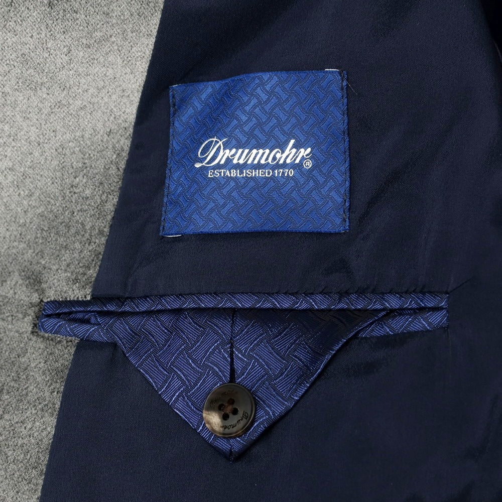 【新品】ドルモア DRUMOHR ベロアコットン カジュアルジャケット グレー【サイズ48】【 状態ランクN 】【 メンズ 】[EPD]