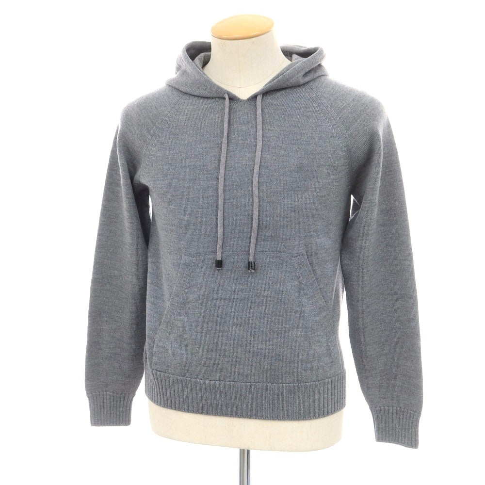 【新品】ドルモア DRUMOHR ウール プルオーバー ニット パーカー グレー【 44 】【 状態ランクN 】【 メンズ 】
