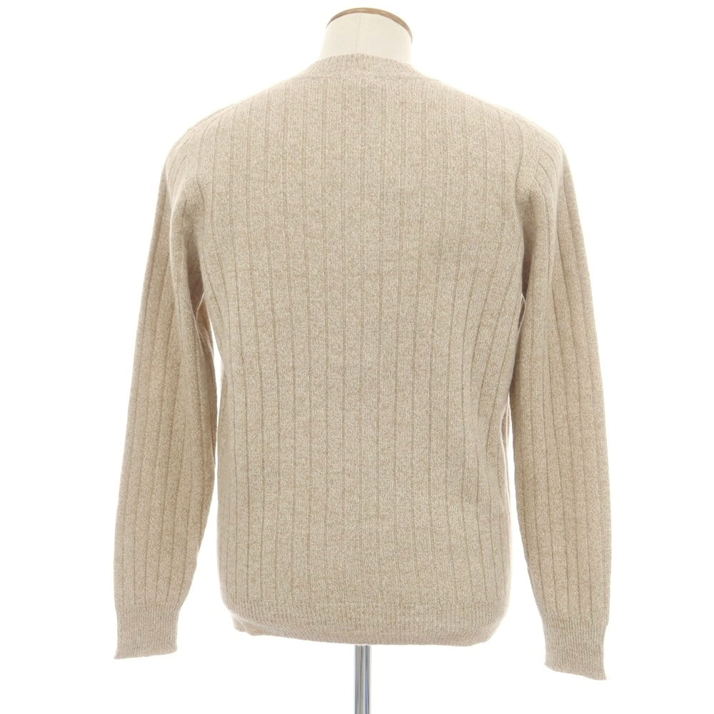 【新品】ドルモア DRUMOHR カシミヤ リブ ニット カーディガン ベージュ【 48 】【 状態ランクN 】【 メンズ 】