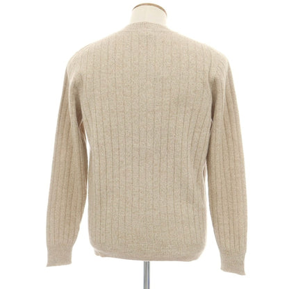 【新品】ドルモア DRUMOHR カシミヤ リブ ニット カーディガン ベージュ【 48 】【 状態ランクN 】【 メンズ 】