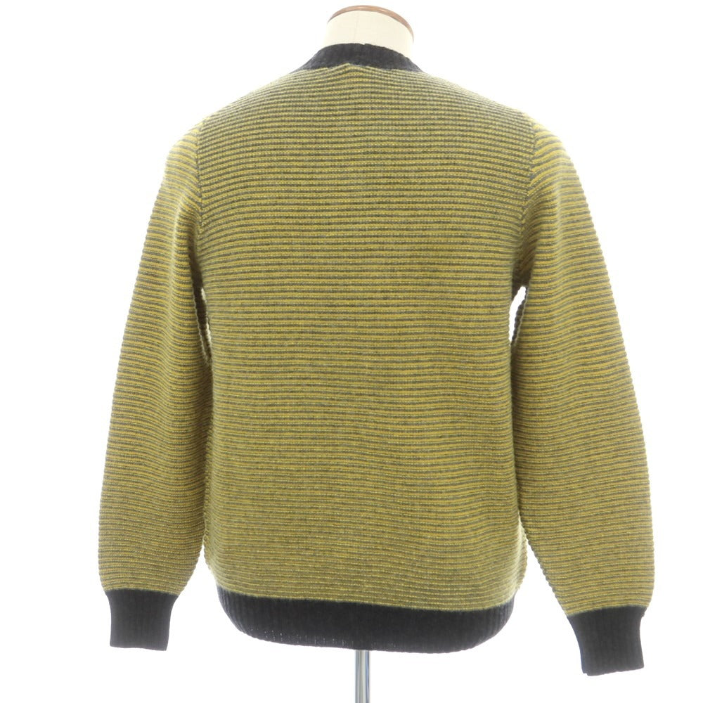 【新品】ドルモア DRUMOHR ウール カーディガン イエローxグレー【 48 】【 状態ランクN 】【 メンズ 】 [EPD]
