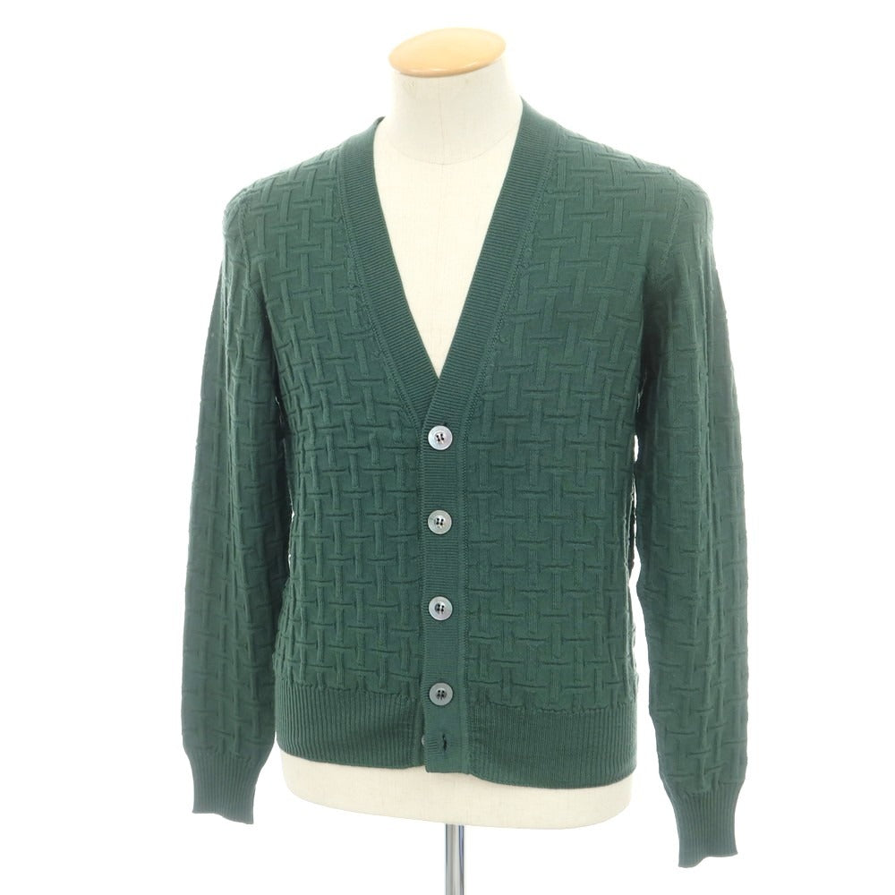 【新品】ドルモア DRUMOHR ウール カーディガン アッシュグリーン【 44 】【 状態ランクN 】【 メンズ 】