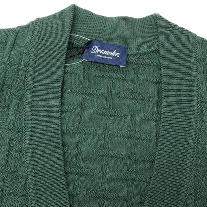 【新品】ドルモア DRUMOHR ウール カーディガン アッシュグリーン【 50 】【 状態ランクN 】【 メンズ 】