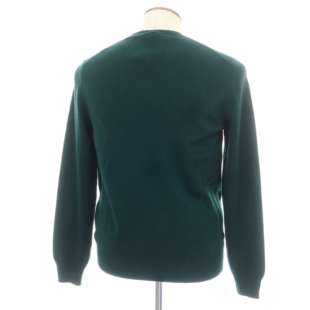 【新品】ドルモア DRUMOHR カシミヤ クルーネック プルオーバーニット ダークグリーン【 48 】【 状態ランクN 】【 メンズ 】