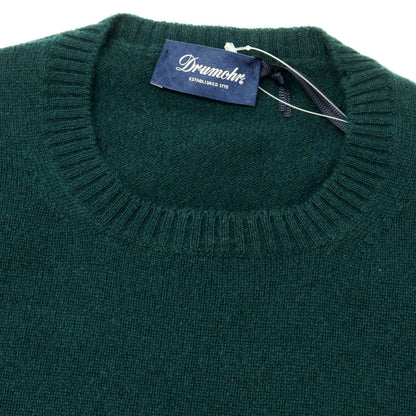 【新品】ドルモア DRUMOHR カシミヤ クルーネック プルオーバーニット ダークグリーン【 48 】【 状態ランクN 】【 メンズ 】